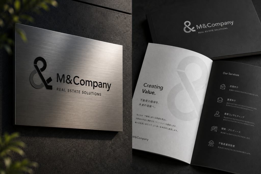 株式会社M&Company 様｜不動産会社の企業ロゴ・ブランドデザイン（福山市）
